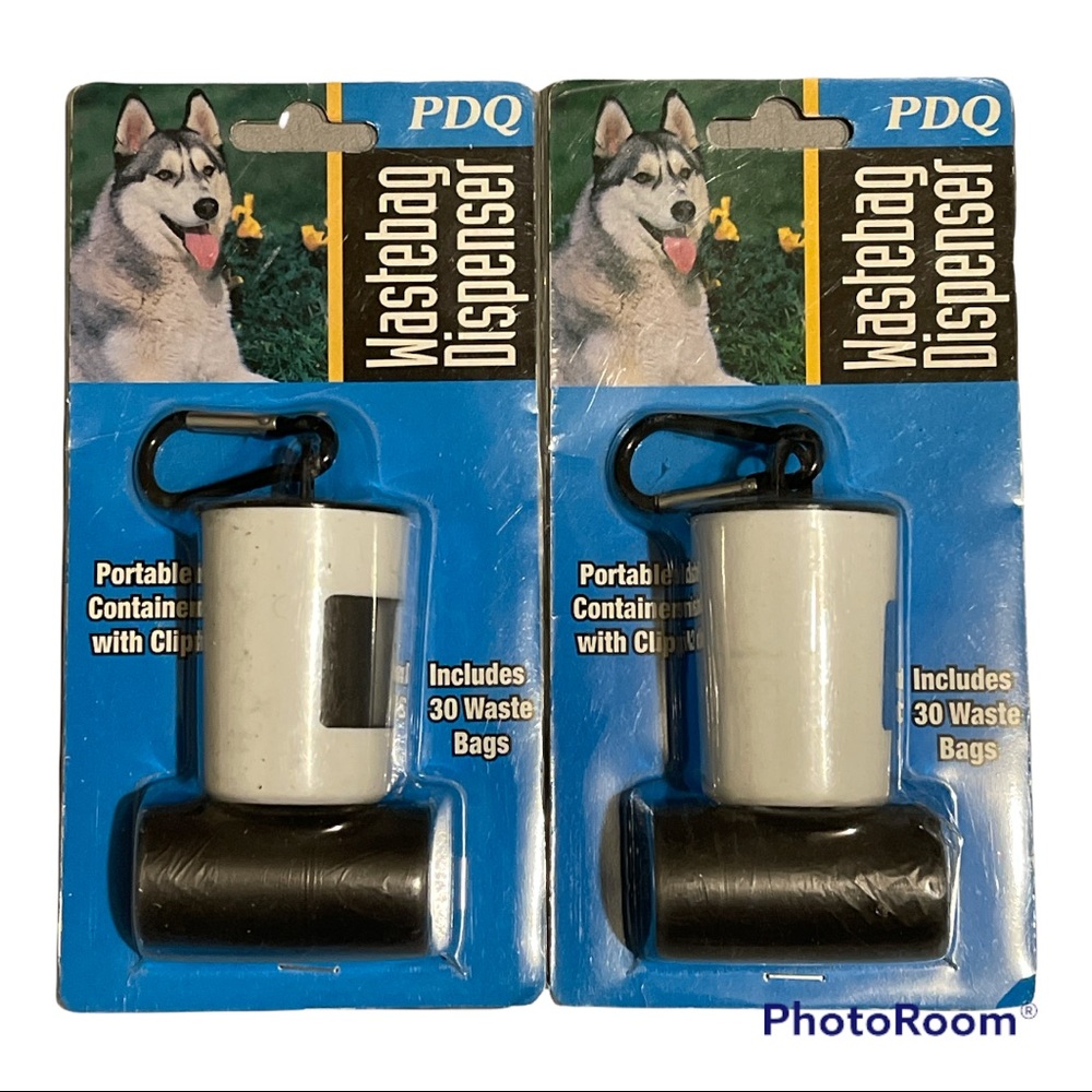 2~Dog Waste Bag Dispenser PDQ 52113 Plastic Black 8.25 L x 4.25 W x 9 H in.